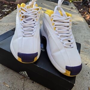 Adidas Crazy 1 Lakers White and Yellow Sneakers